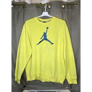 Air Jordan Jumpman Yellow Pull Over Sweater Mens Size XXL USED
